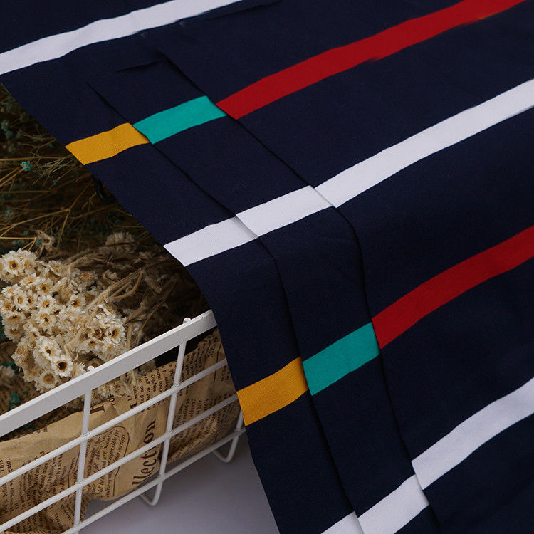 Tissu tricoté à rayures résistant à l'humidité et à haute résistance à la couleur pour polo