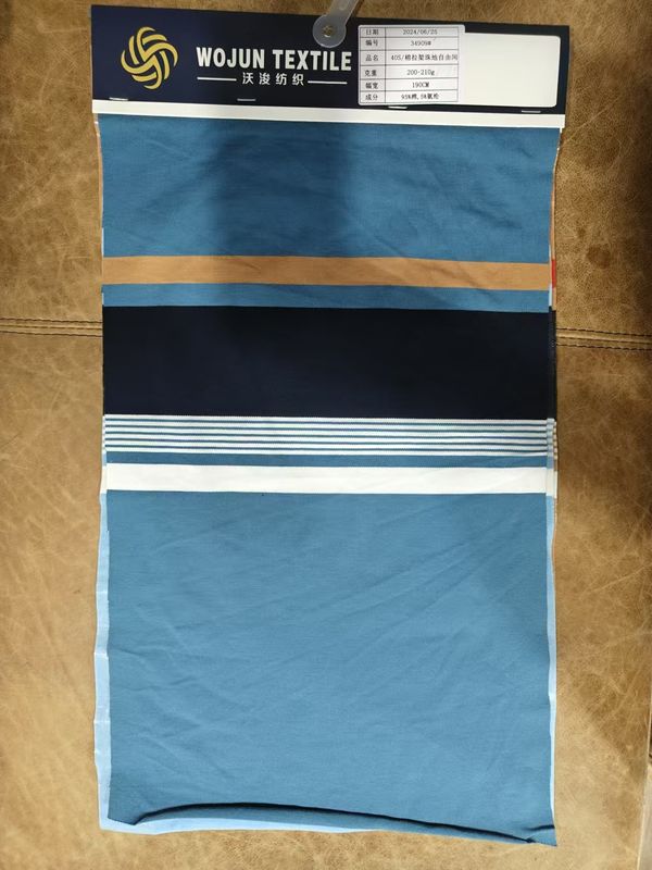 Tissu de matériau rayé élégant et confortable pour polo