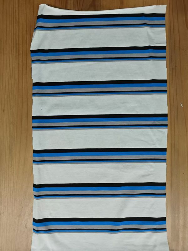 Tissu de matériau à rayures confortable et élastique, résistant à l'usure occasionnelle