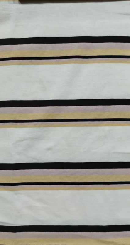 Tissu de matériau à rayures confortable et élastique, résistant à l'usure occasionnelle