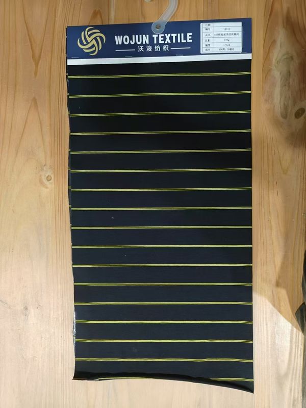 Tissus en tissu étroitement tissé résistant à l'usure et aux rides en matériau rayé pour polo