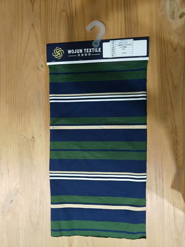 Tissu tricoté à rayures pour chemise de polo