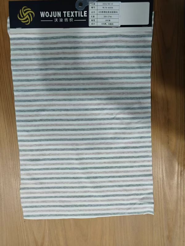 Tissu en matériau rayé résistant à l'usure et doux, respirant et durable, destiné à l'usure occasionnelle