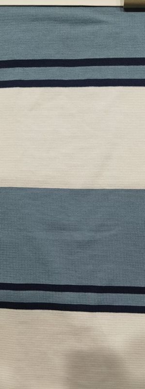 Pas facile à déformer et respirant et élastique Tissu tricoté rayé pour T-shirt