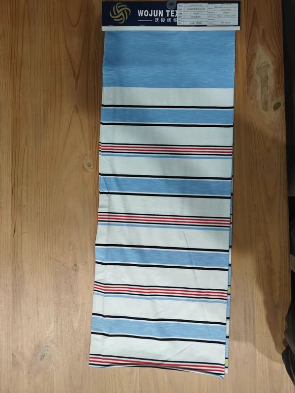 Tissu tricoté à rayures doux et doux pour T-shirt