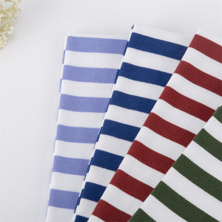 Tissu tricoté à rayures confortable et pas facile à déformer et respirant pour le port occasionnel