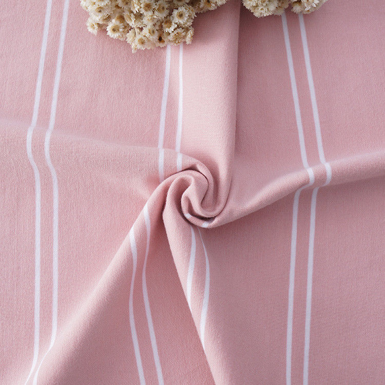 Tissu tricoté rayé doux et lisse et respirant pour T-shirt