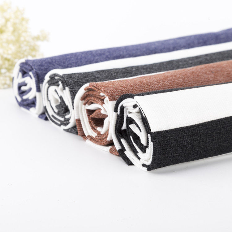 Facile à entretenir Tissu tricoté à rayures confortables pour un usage occasionnel Faible rétrécissement