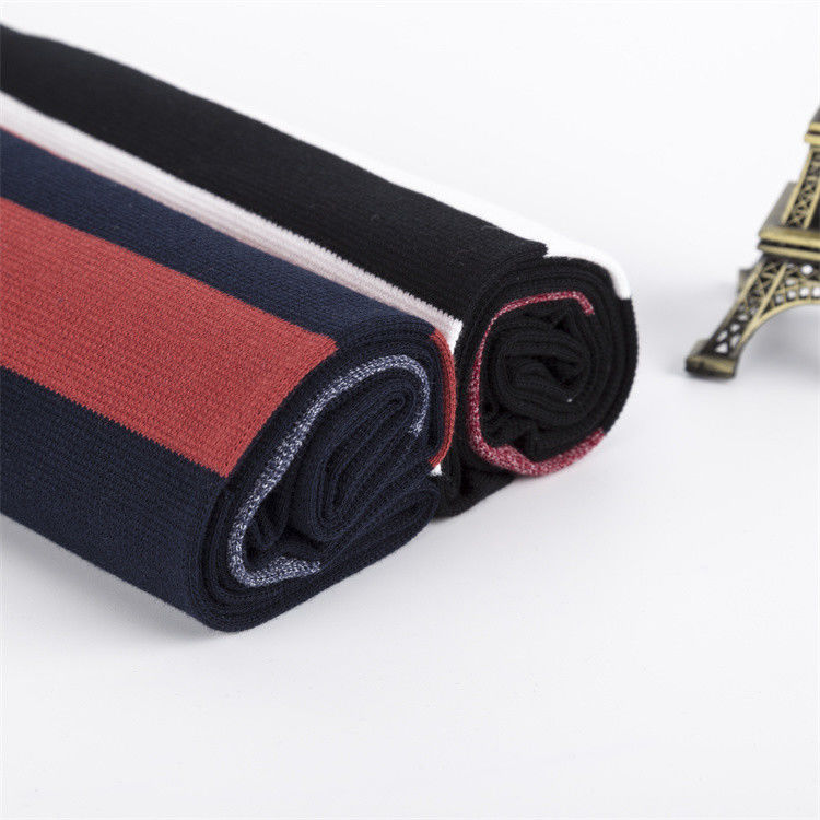Tissu tricoté à rayures rigide et lisse pour le Jersey