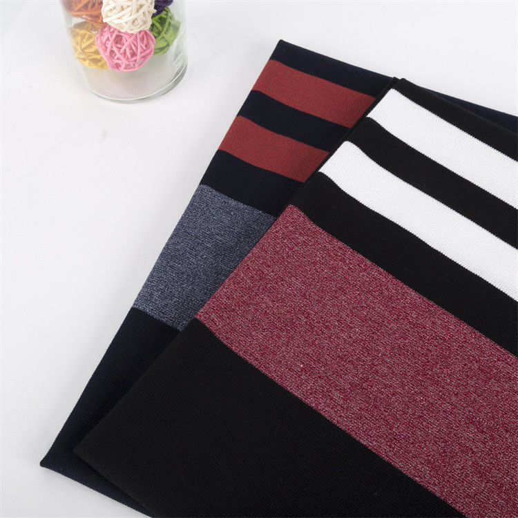Tissu tricoté à rayures rigide et lisse pour le Jersey