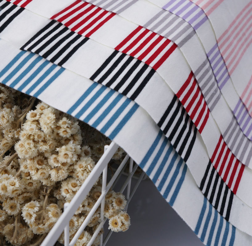 Tissu en matières striées multicolores respectueuses de l'environnement pour le port occasionnel