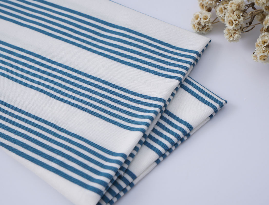 Tissu en matières striées multicolores respectueuses de l'environnement pour le port occasionnel