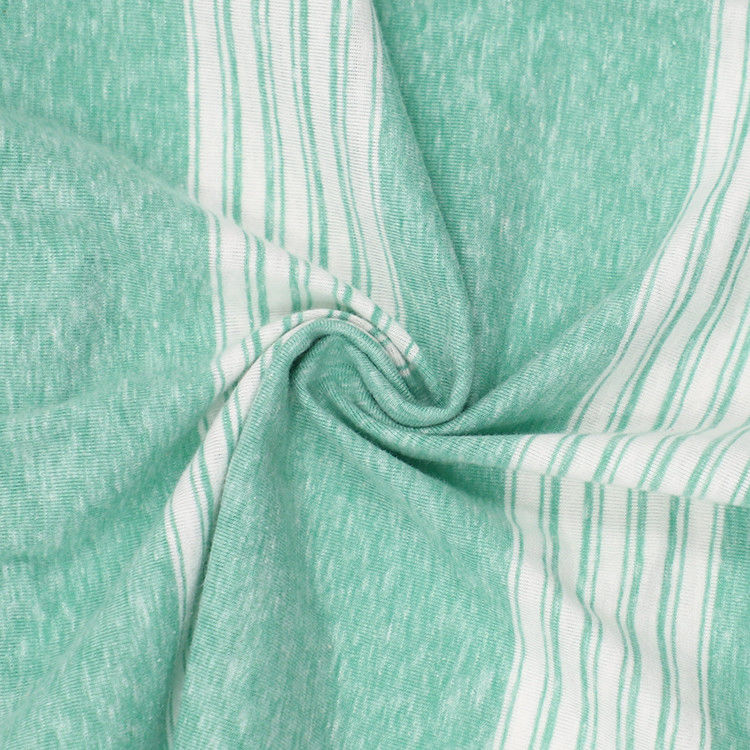 Délicat et confortable beau et simple Tissu tricoté rayé pour T-shirt