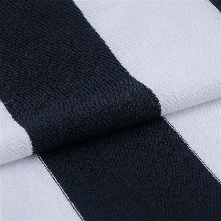 Tissu tricoté à rayures doux, confortable et absorbant la sueur
