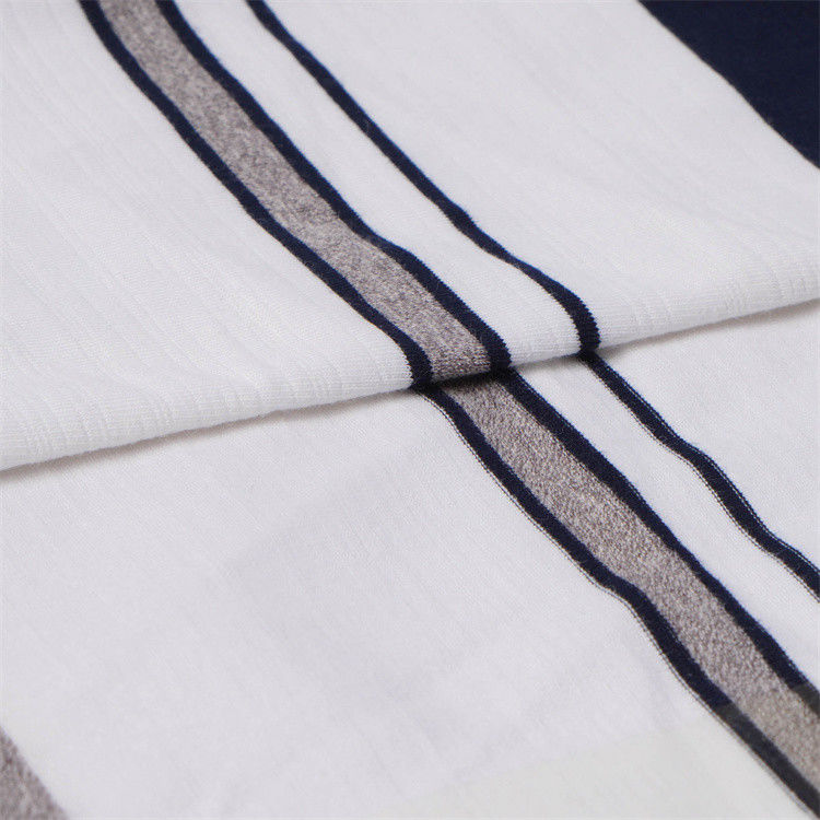 Élasticité respirante douce à la mode et adaptée à la peau Tissu tricoté à rayures classique pour T-shirt