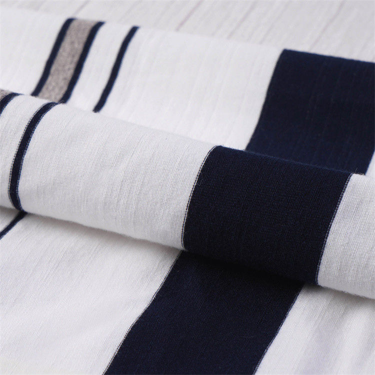 Élasticité respirante douce à la mode et adaptée à la peau Tissu tricoté à rayures classique pour T-shirt