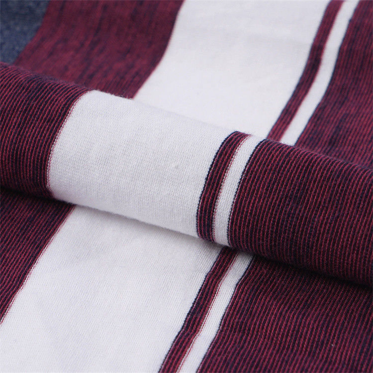Tissu tricoté à rayures à la mode et classique pour T-shirt
