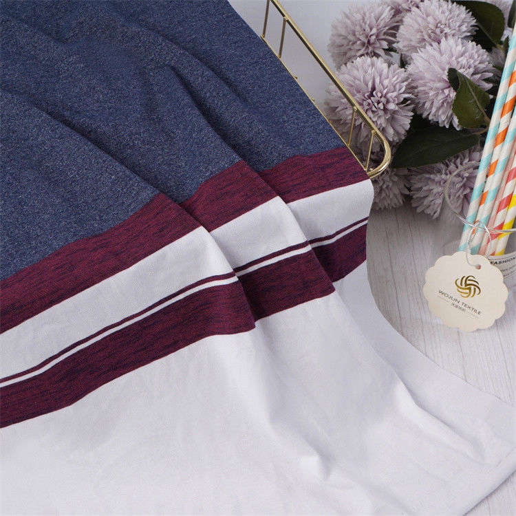 Tissu tricoté à rayures à la mode et classique pour T-shirt