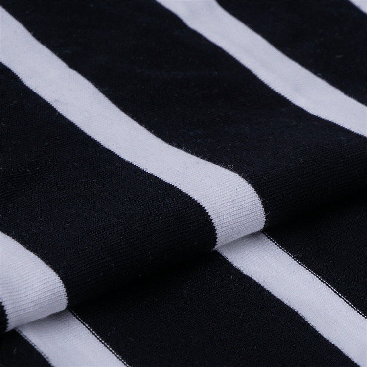 Tissu tricoté à rayures douces et douces, résistant à la transpiration et à l' absorption de la sueur, pour un usage occasionnel