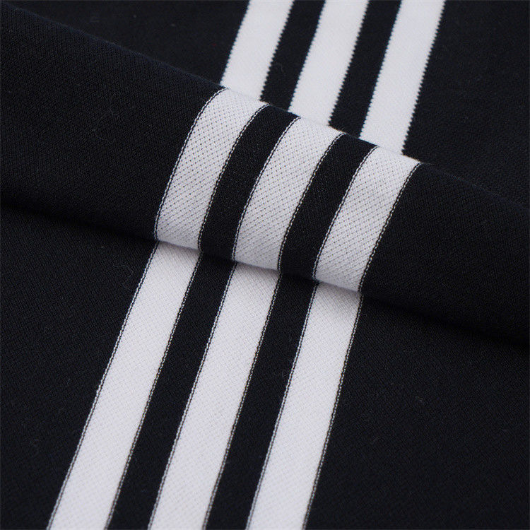 Tissu tricoté à rayures confortable et respirant pour les loisirs