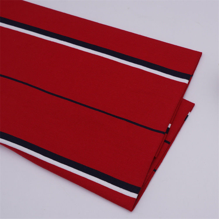 Facile à entretenir et respirant résistant à l'usure et durable Tissu tricoté rayé pour polo