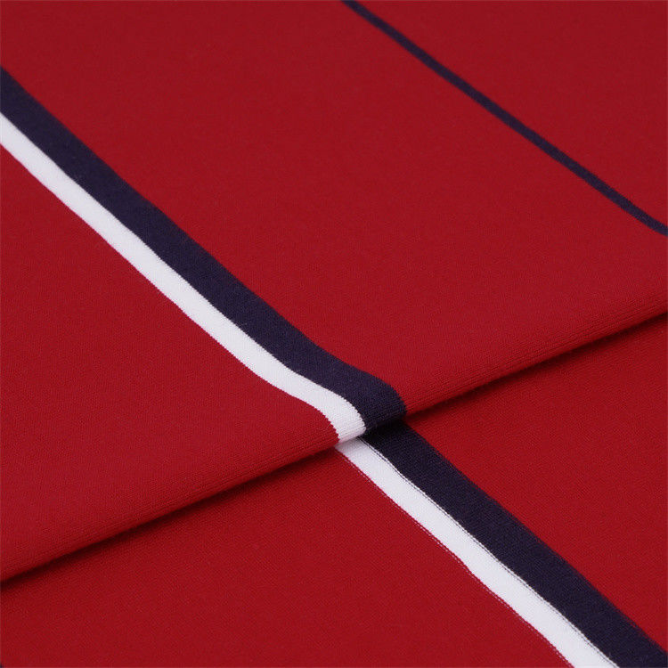 Facile à entretenir et respirant résistant à l'usure et durable Tissu tricoté rayé pour polo