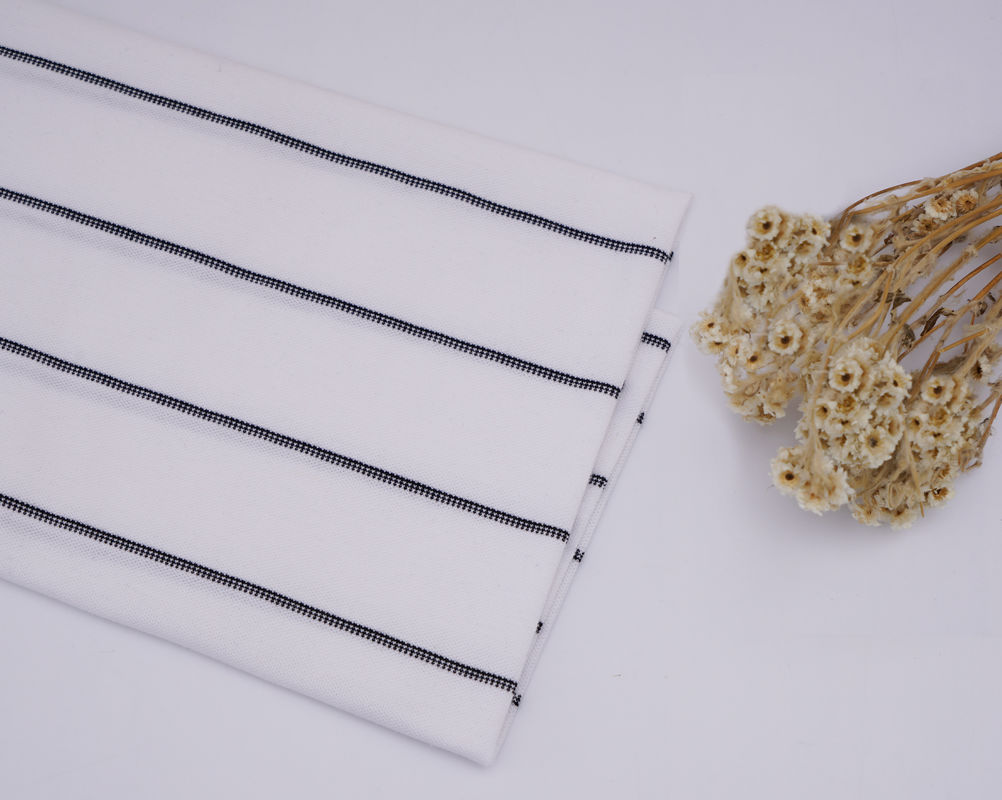 Confortable et respirant et écologique et naturel Tissu tricoté à rayures pour polo