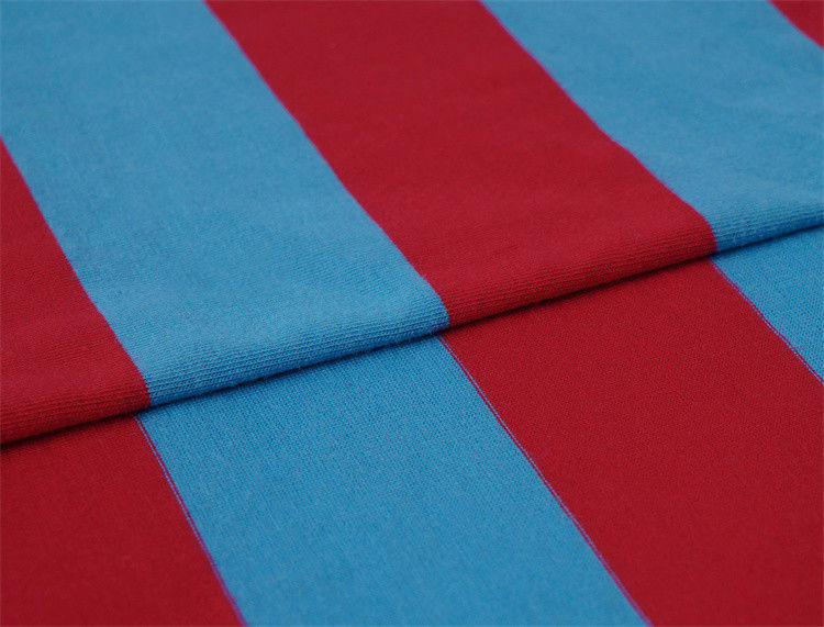 Tissu tricoté à rayures naturelles et résistant à l'usure pour polo
