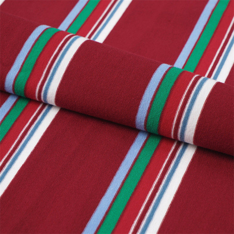 Tissu de matériau à rayures durable confortable, résistant à la peau et respirant, destiné au port occasionnel