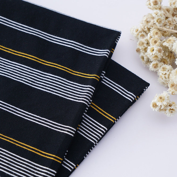 Tissu tricoté à rayures pour T-shirt