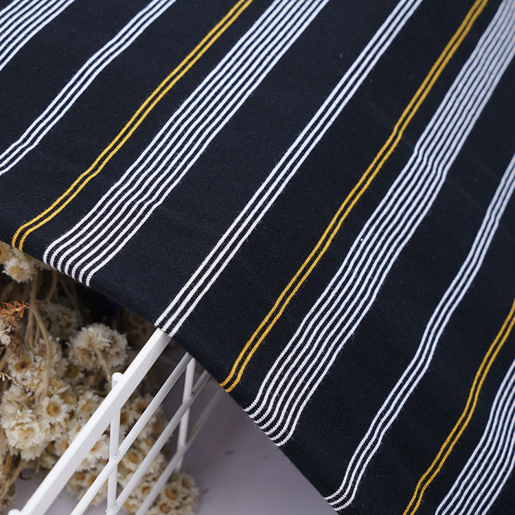 Tissu tricoté à rayures pour T-shirt