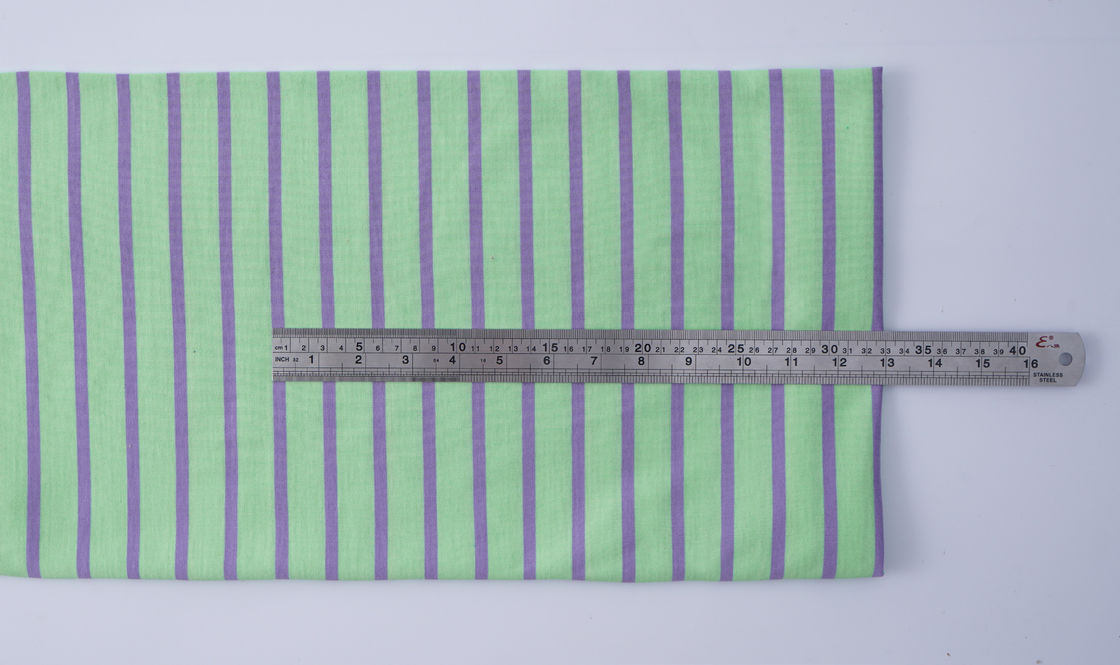 Tissu à tricot à rayures de coton pur pour T-shirt