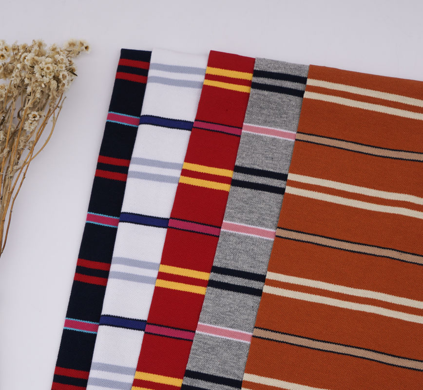 Tissu rigide et clair de bonne texture et de coton pur à rayures pour polo