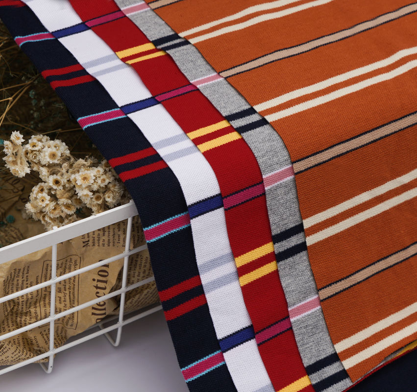 Tissu rigide et clair de bonne texture et de coton pur à rayures pour polo