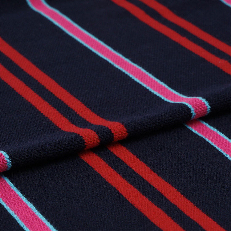 Tissu rigide et clair de bonne texture et de coton pur à rayures pour polo
