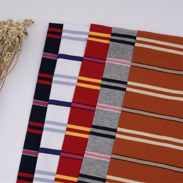 Tissu rigide et clair de bonne texture et de coton pur à rayures pour polo