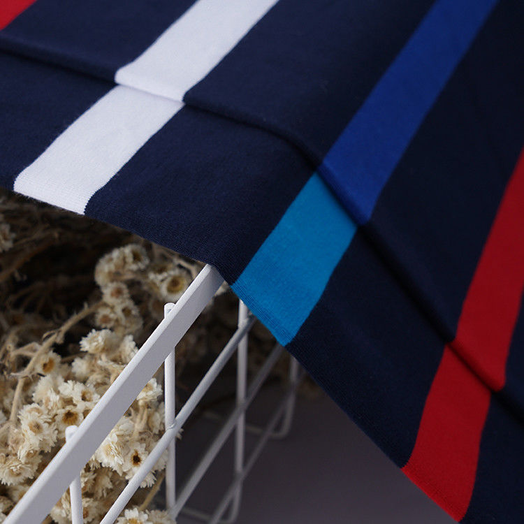 Saine et confortable et propre à la peau Tissu tricoté à rayures pour polo