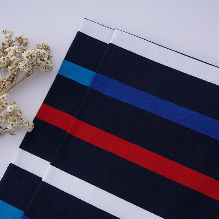 Saine et confortable et propre à la peau Tissu tricoté à rayures pour polo