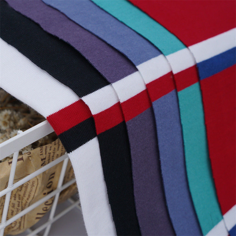 Tissu tricoté à rayures de haute qualité et pas facile à déformer, respirant et rafraîchissant, pour polo
