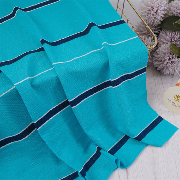 Durable et facile à entretenir et respirant Confortable Tissu tricoté rayé pour polo