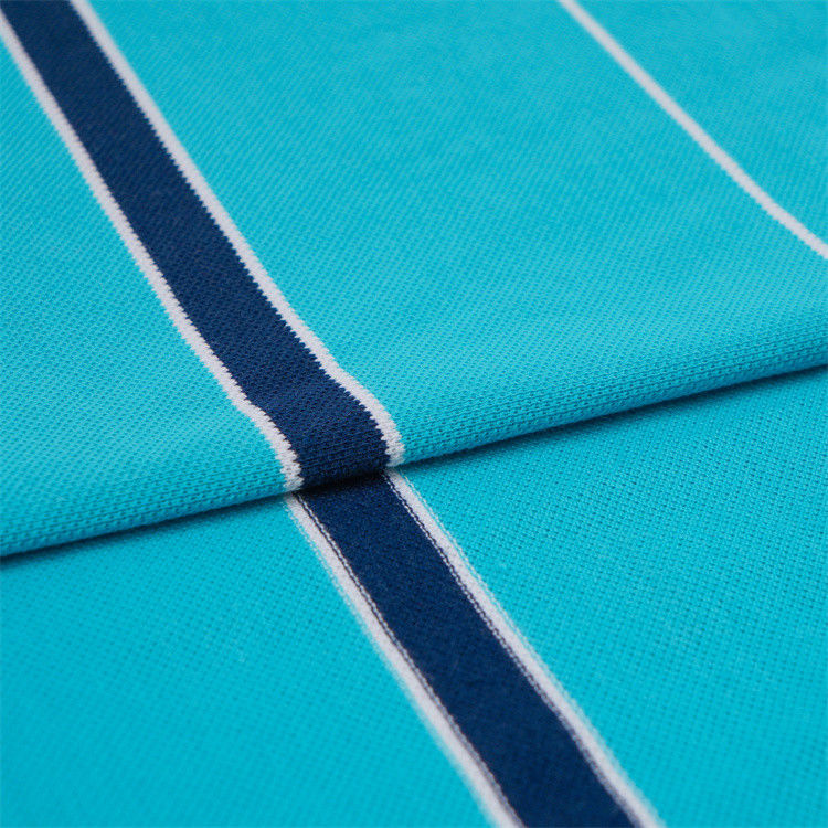 Durable et facile à entretenir et respirant Confortable Tissu tricoté rayé pour polo