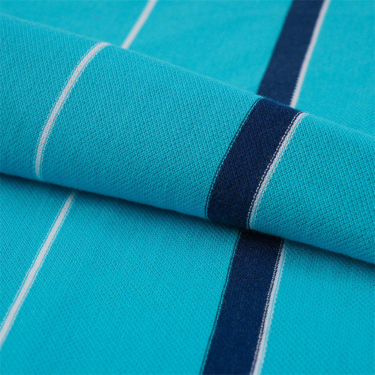 Durable et facile à entretenir et respirant Confortable Tissu tricoté rayé pour polo