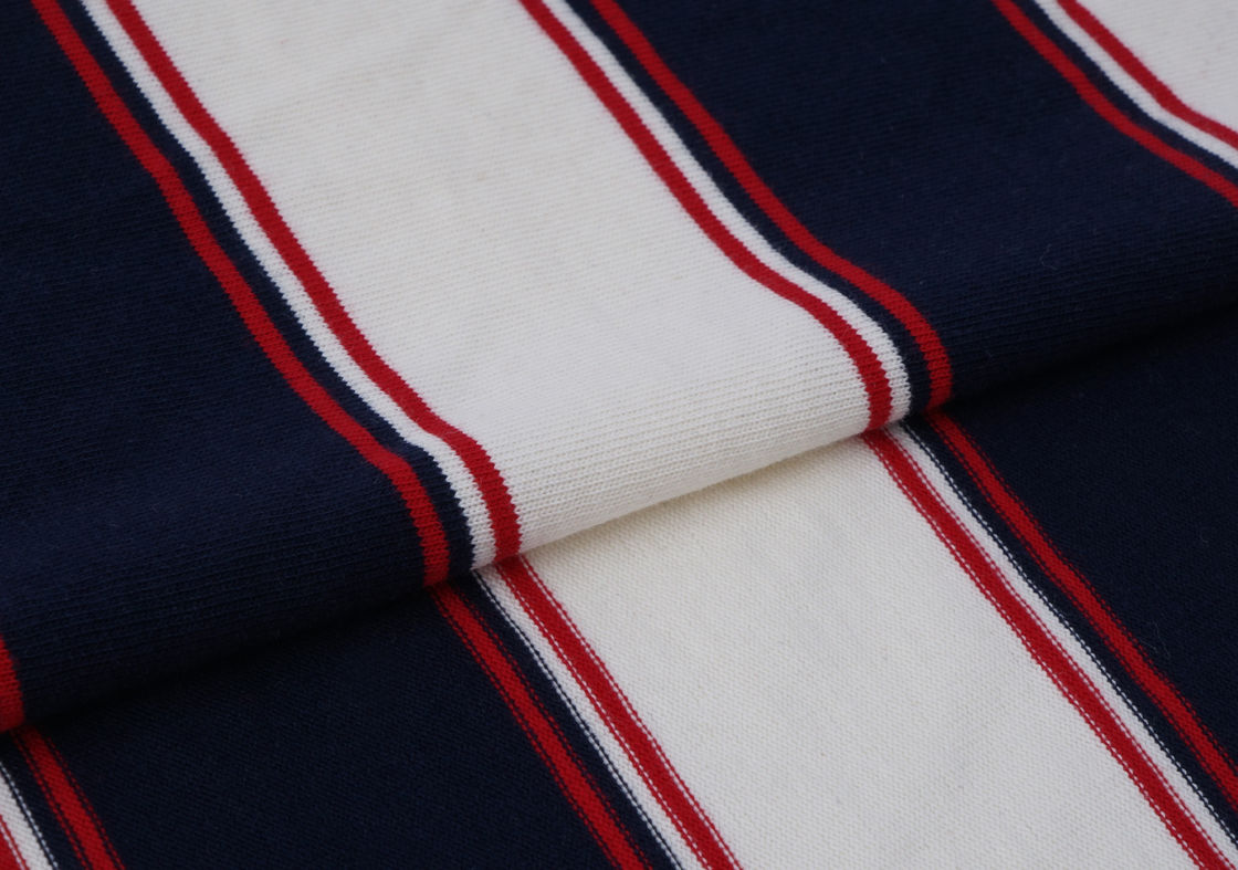 Tissu tricoté rayé respirant, croustillant et confortable, adapté à la peau