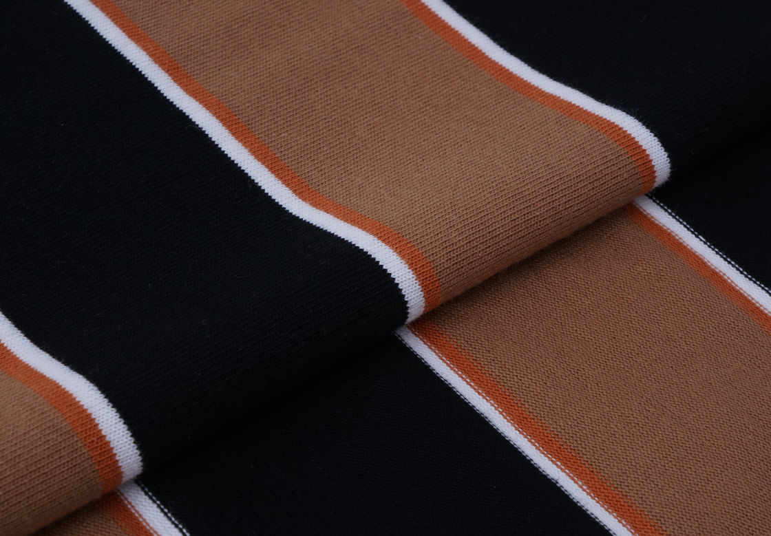 Tissu tricot rayé anti-rides et croustillant pour T-shirt