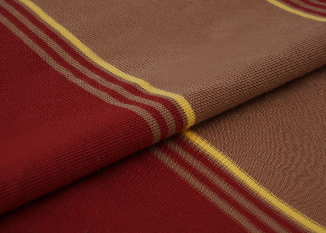 Confortable et avec une bonne texture, tissu en maille rayée doux et sain pour T-shirt
