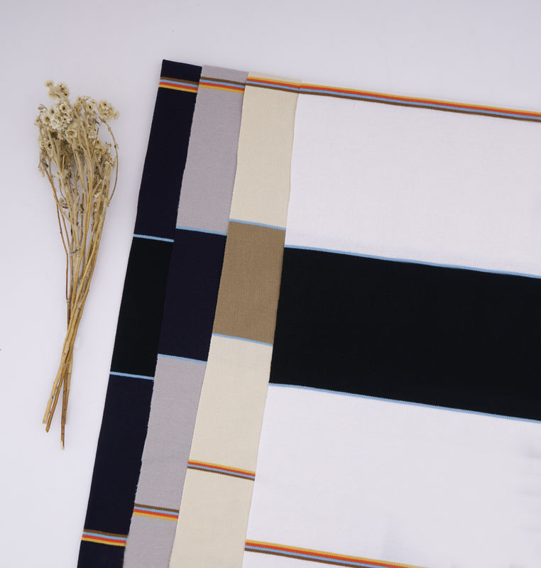 Tissu tricoté à rayures résistant à la sueur et respirant pour polo