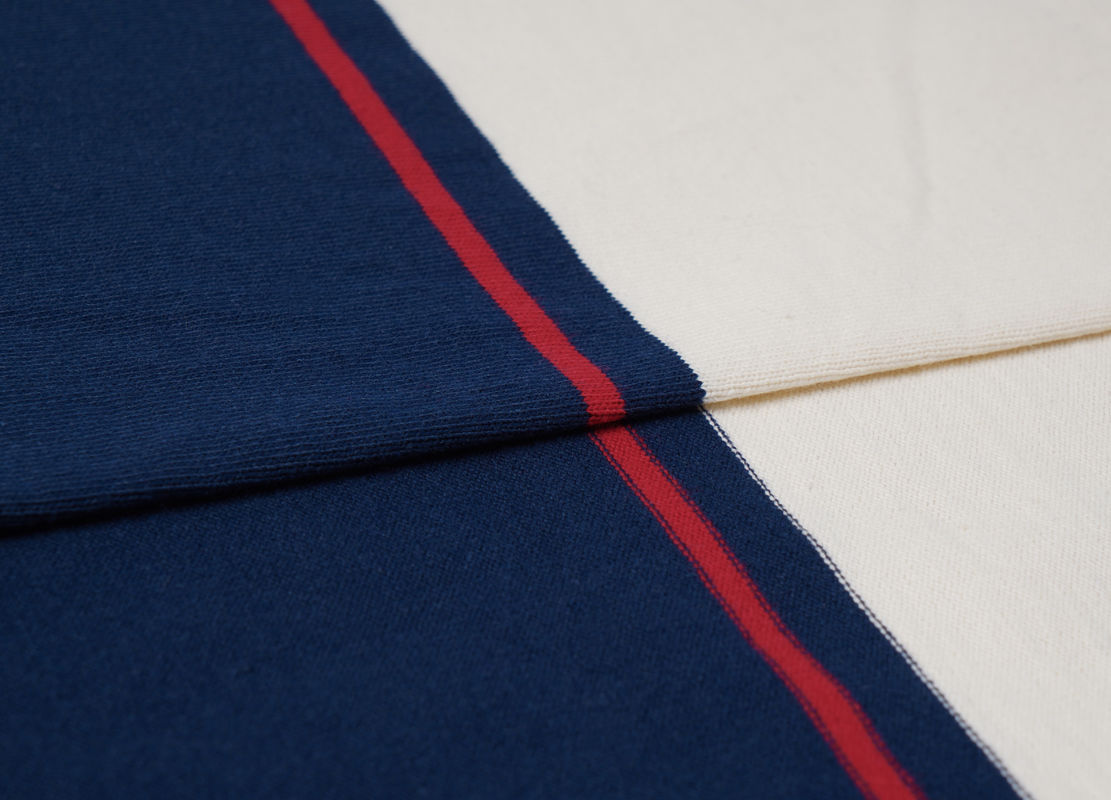 Naturel haute résistance aux rides de la couleur de la fermeté version croquante à rayures de tissu tricoté pour polo