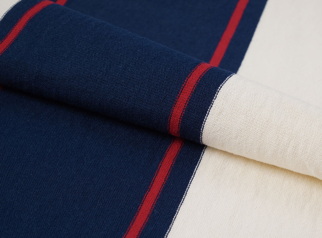 Naturel haute résistance aux rides de la couleur de la fermeté version croquante à rayures de tissu tricoté pour polo
