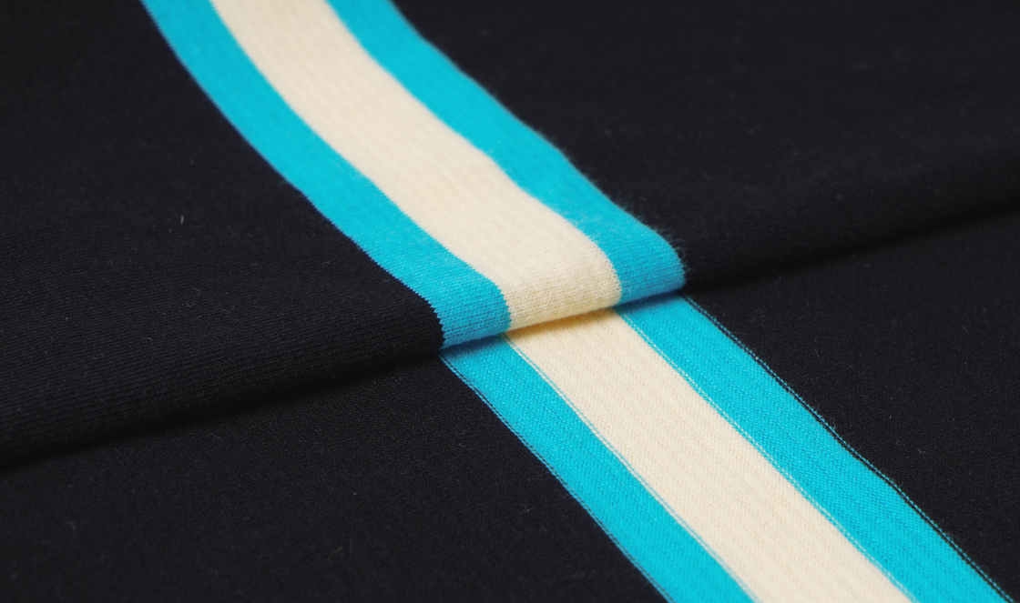 Tissu tricoté rayé anti-rides résistant à l'usure pour polo
