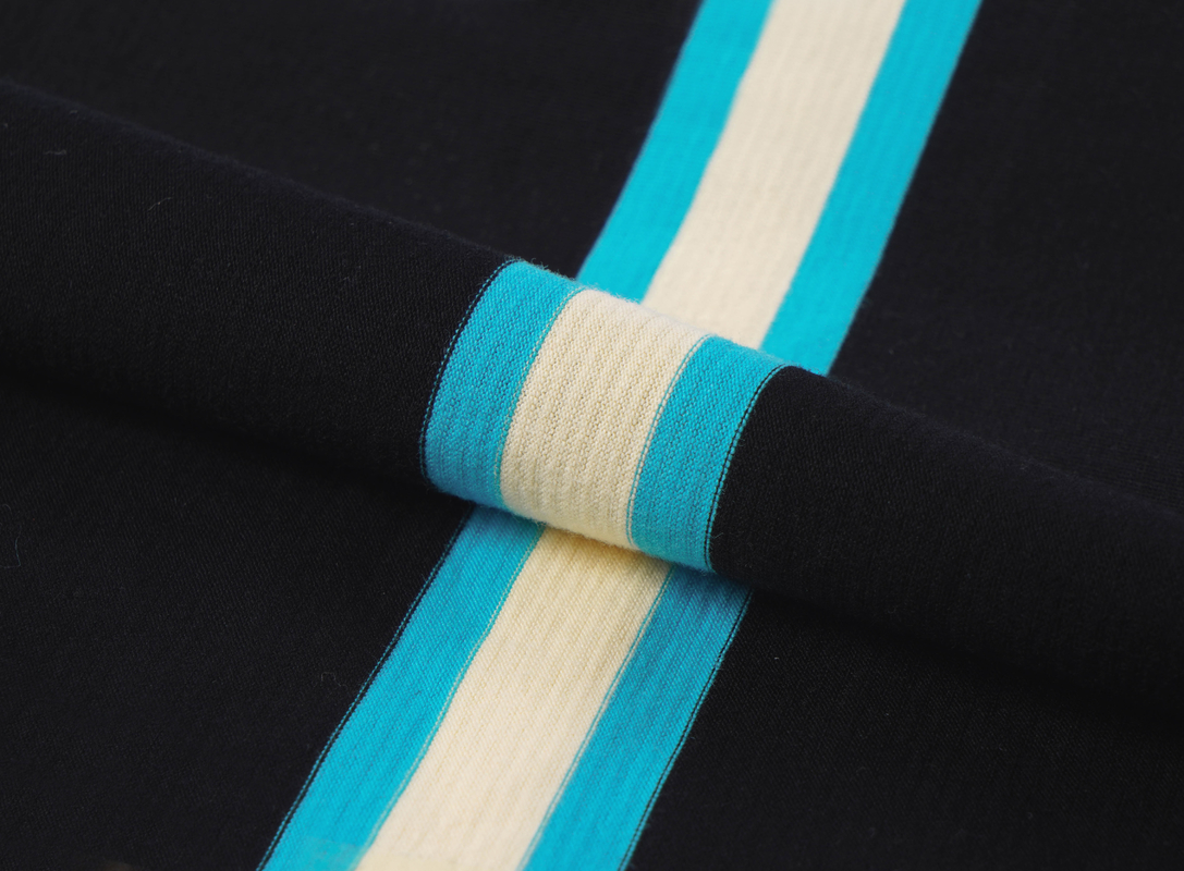 Tissu tricoté rayé anti-rides résistant à l'usure pour polo